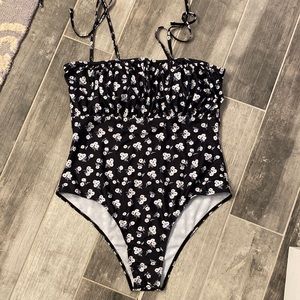 Woman’s floral swimsuit